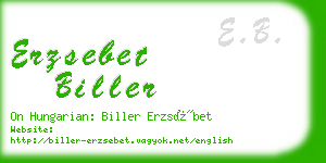 erzsebet biller business card